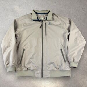Beretta Windstopper Windbreaker Bomber Jacket Mens Size L Beige Full Zip